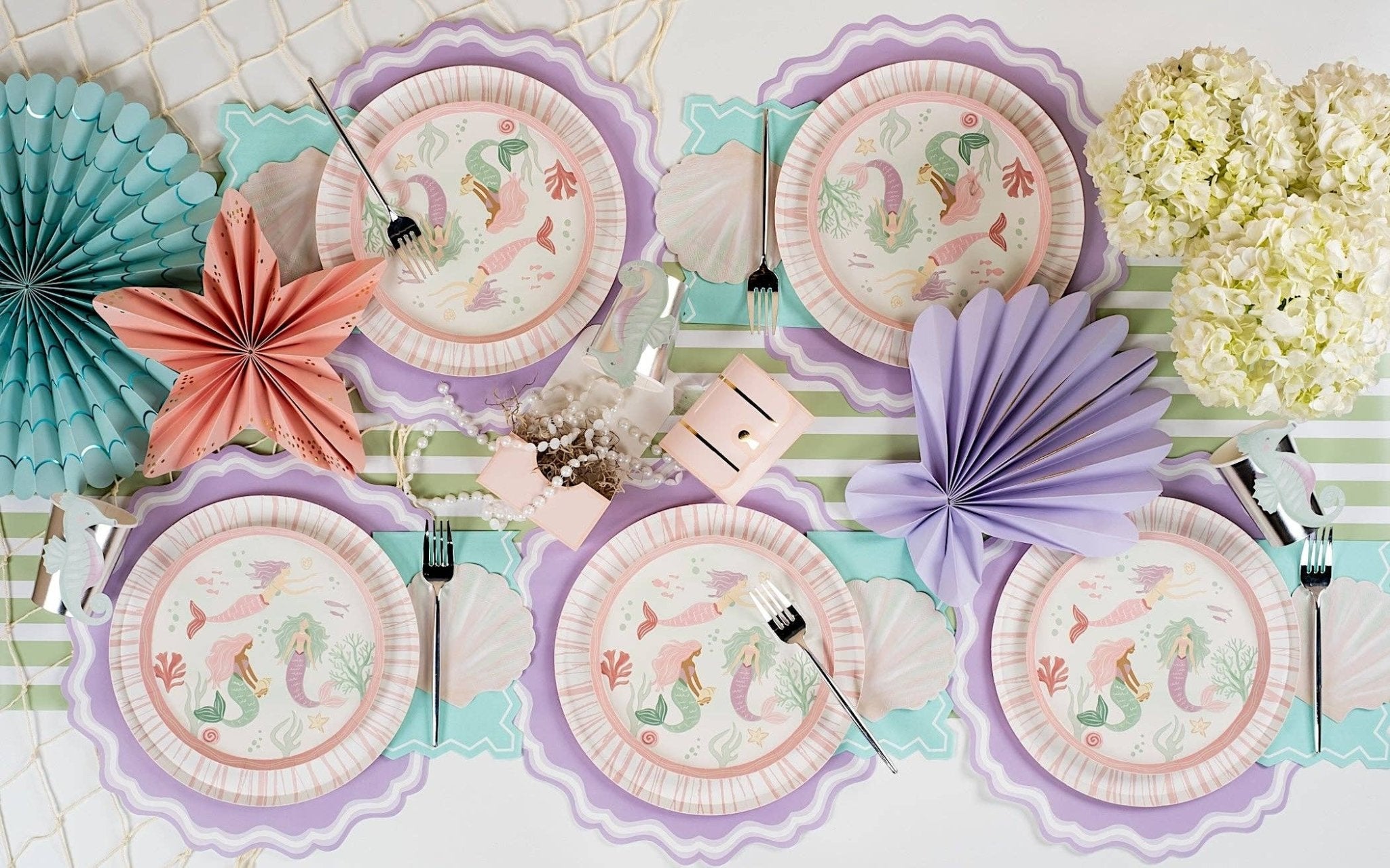 Gatherings by Curated Paperie - Mermaid Dessert Plates by Gatherings by Curated Paperie at Confetti Gift and Party Tuscaloosa Alabama