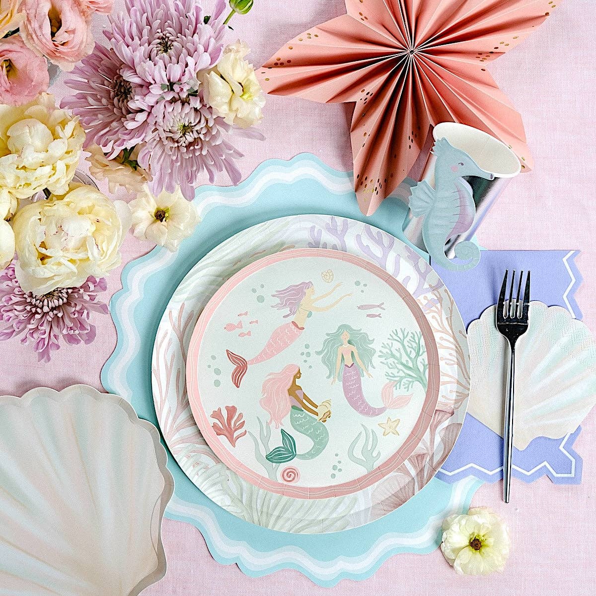 Gatherings by Curated Paperie - Mermaid Dessert Plates by Gatherings by Curated Paperie at Confetti Gift and Party Tuscaloosa Alabama