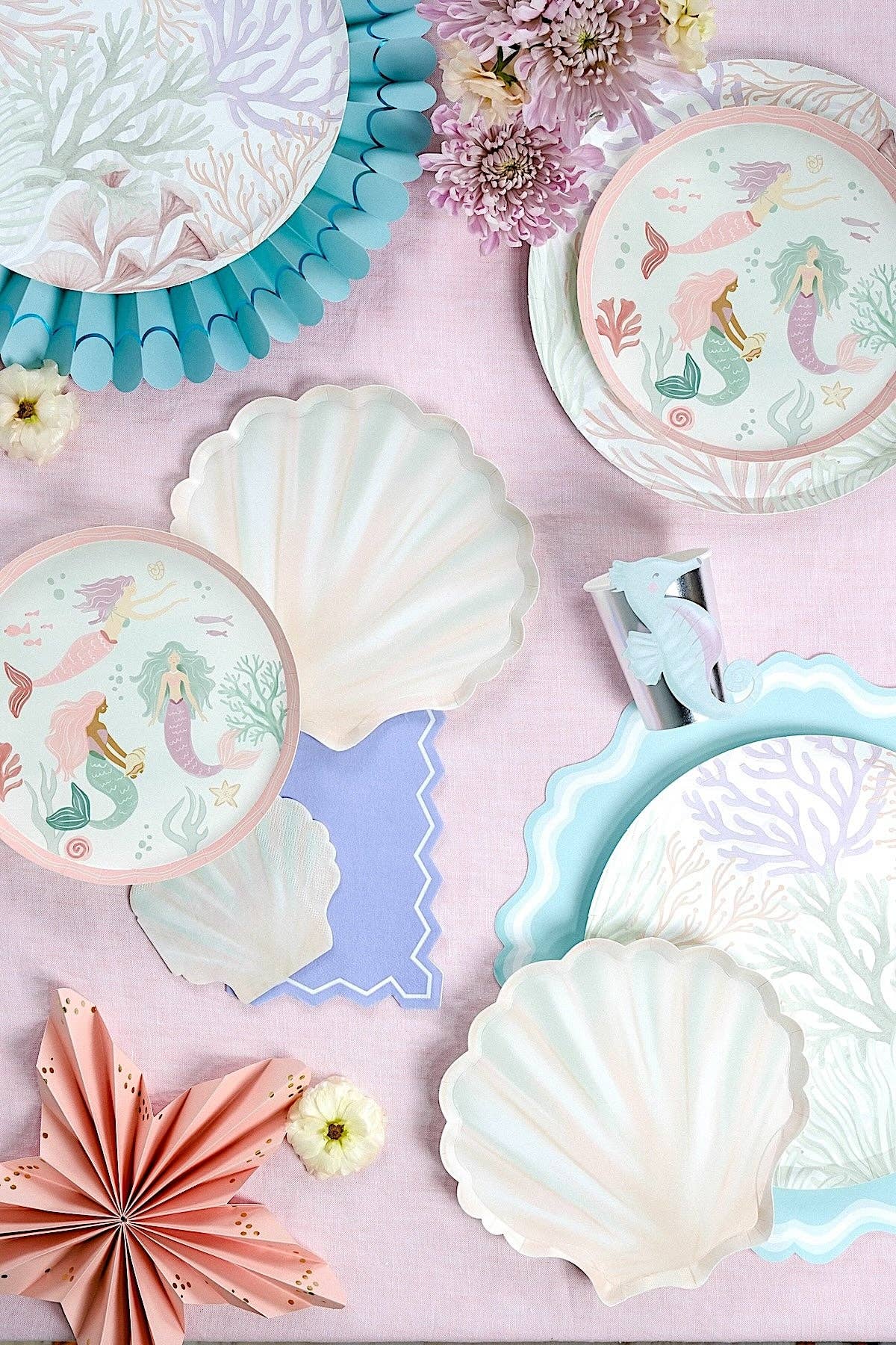 Gatherings by Curated Paperie - Mermaid Dessert Plates by Gatherings by Curated Paperie at Confetti Gift and Party Tuscaloosa Alabama