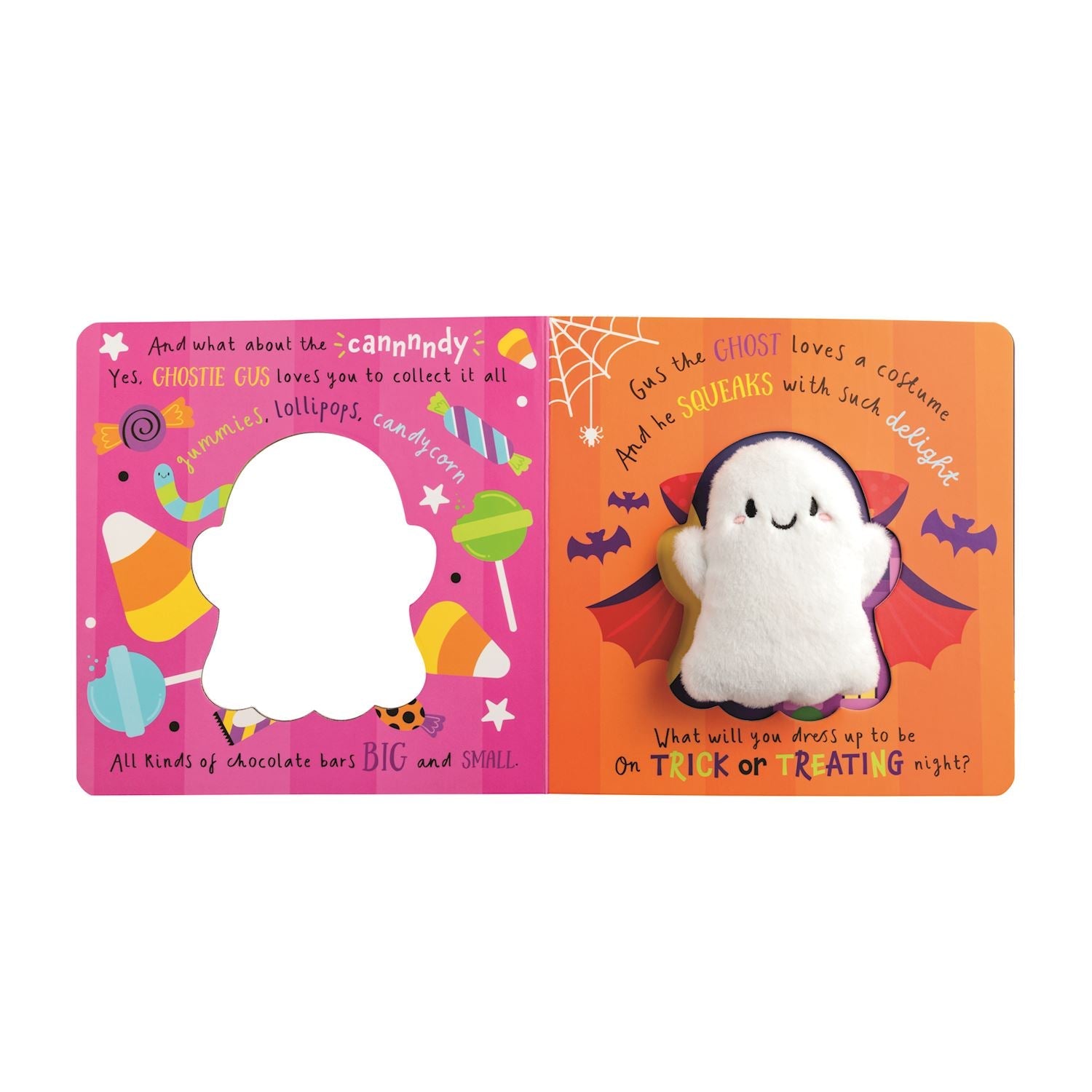 Ghost Halloween Plush Book by Mud Pie at Confetti Gift and Party Tuscaloosa Alabama