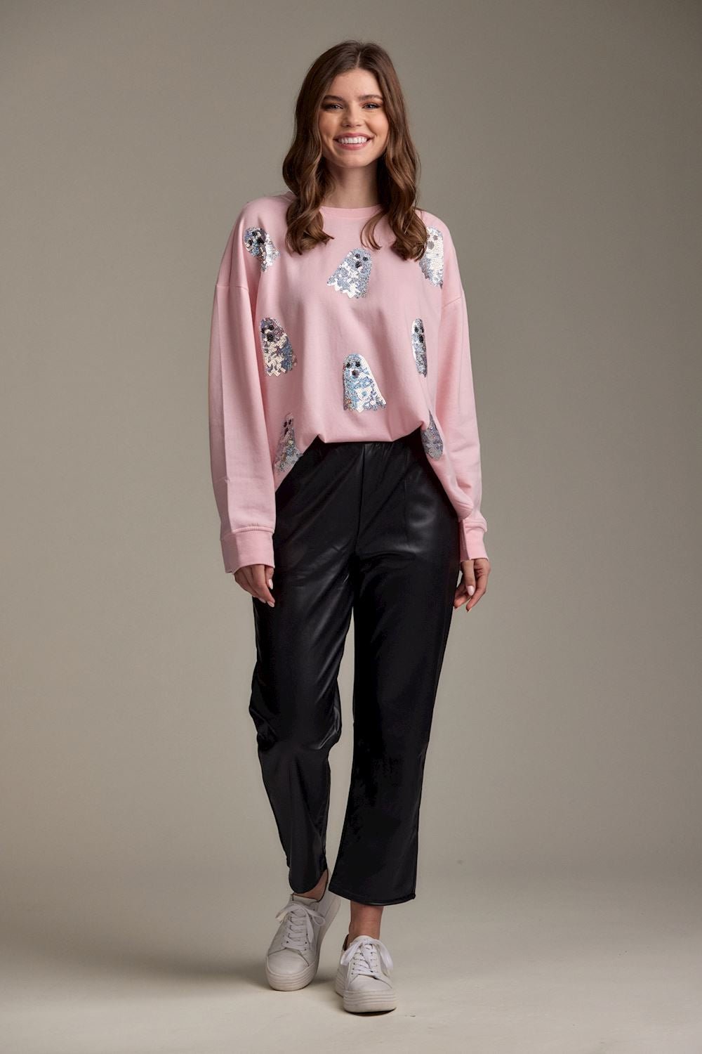 Ghost Sparkle Sweatshirt by Mud Pie at Confetti Gift and Party Tuscaloosa Alabama