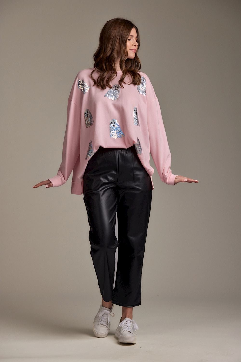 Ghost Sparkle Sweatshirt by Mud Pie at Confetti Gift and Party Tuscaloosa Alabama