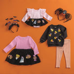 Girl’s Candy Corn Sweatshirt & Legging Set by Mud Pie at Confetti Gift and Party Tuscaloosa Alabama