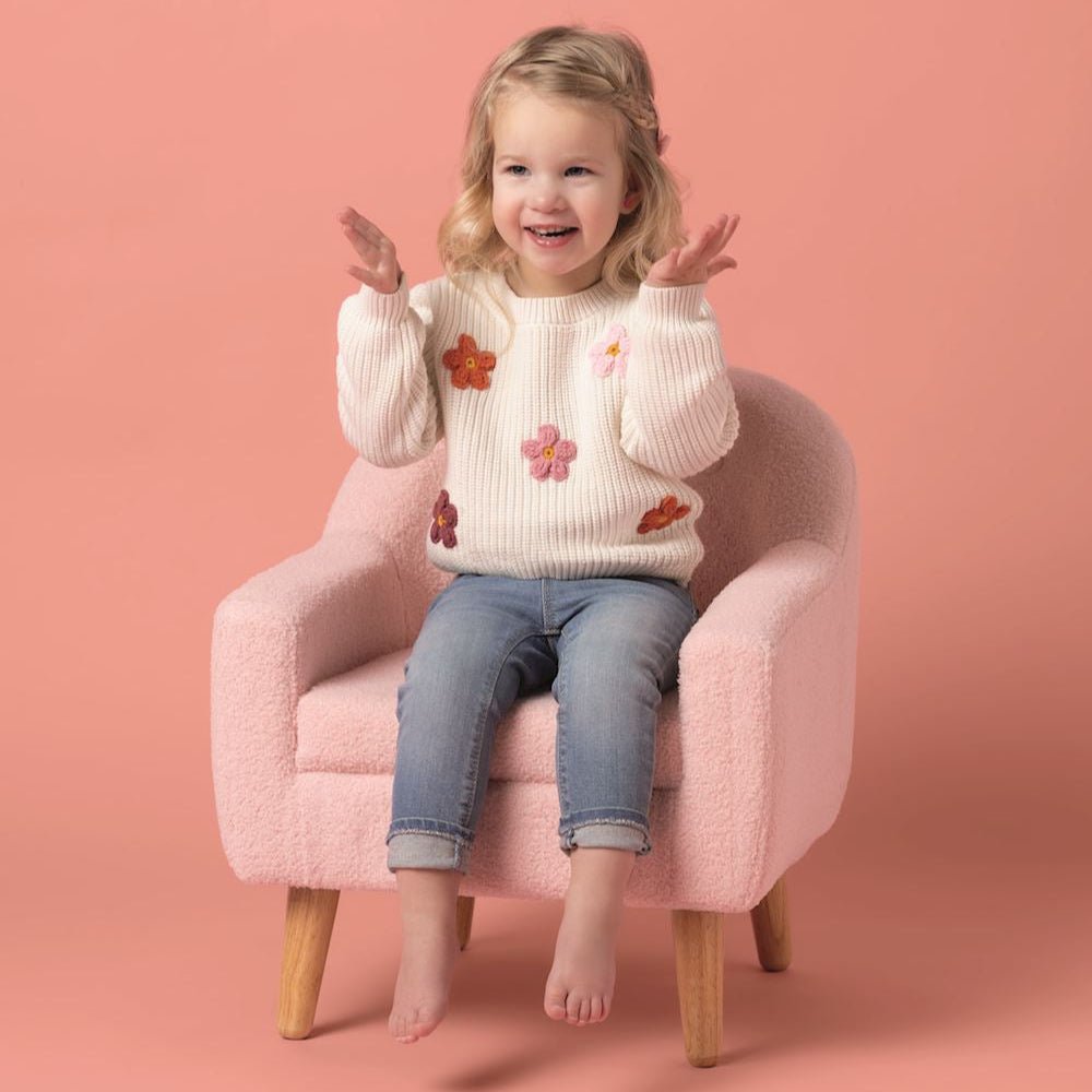 Girls Daisy Sweater by Mud Pie at Confetti Gift and Party Tuscaloosa Alabama