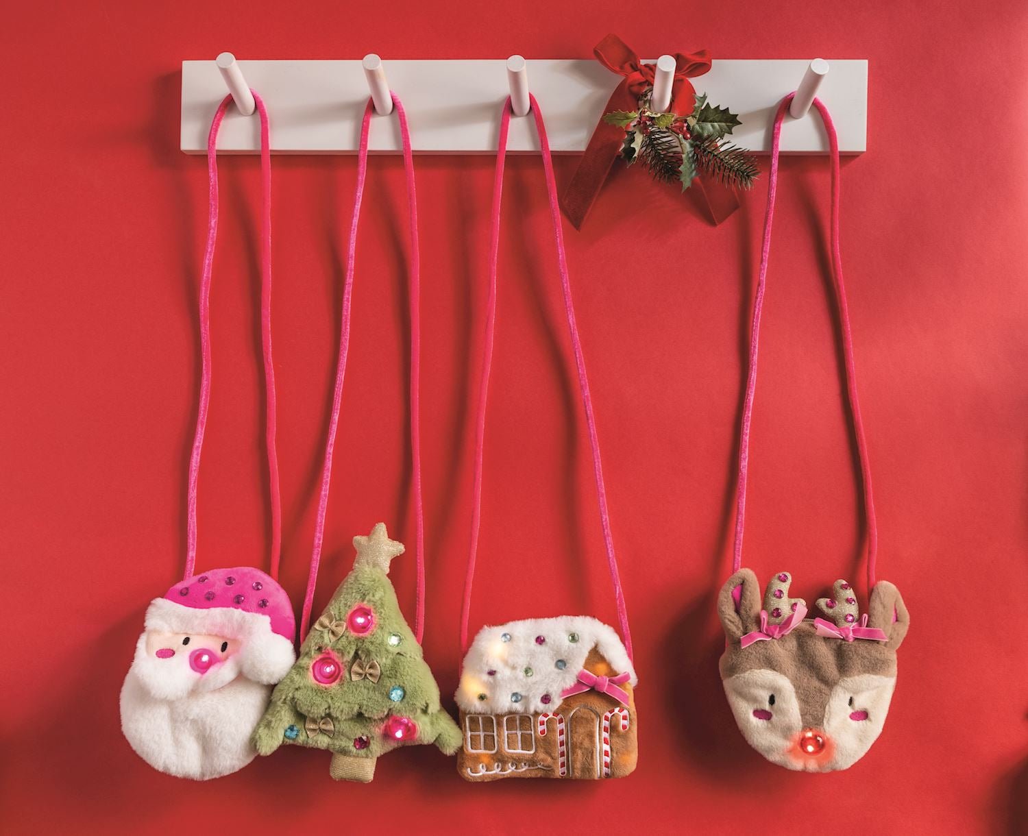 Girl's Light - Up Santa Purse by Mud Pie at Confetti Gift and Party Tuscaloosa Alabama