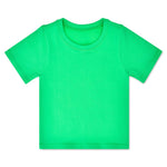 Girl's Ribbed Short Sleeve Tee Shirt - Glam Green by Iscream at Confetti Gift and Party Tuscaloosa Alabama