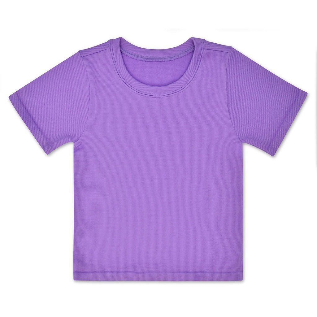 Girl's Ribbed Tee Shirt - Vivid Violet by Iscream at Confetti Gift and Party Tuscaloosa Alabama