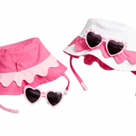 Girl's Scallop Hat and Sunglasses Set by Mud Pie at Confetti Gift and Party Tuscaloosa Alabama