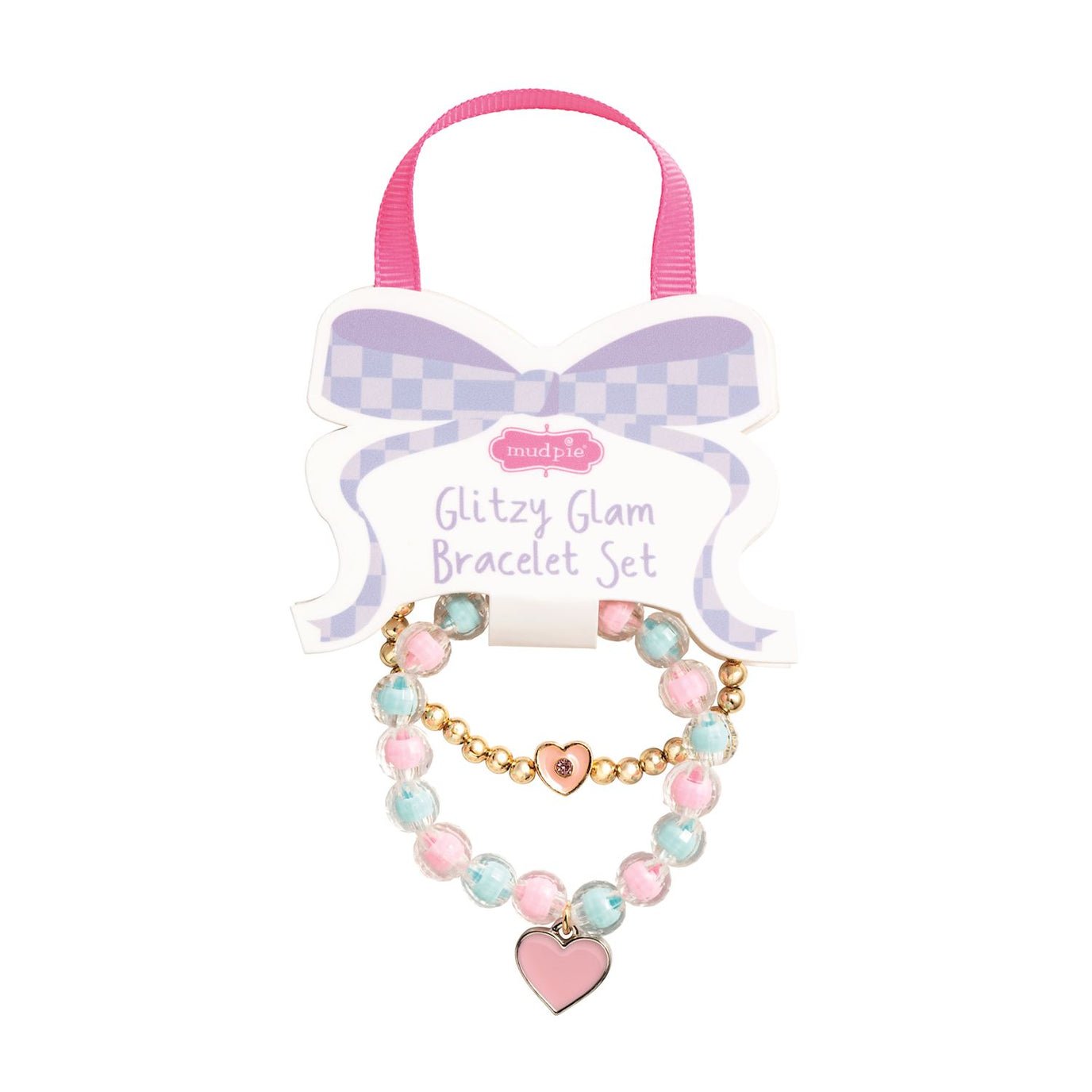 Glitzy Glam Heart Bracelet Set by Mud Pie at Confetti Gift and Party Tuscaloosa Alabama