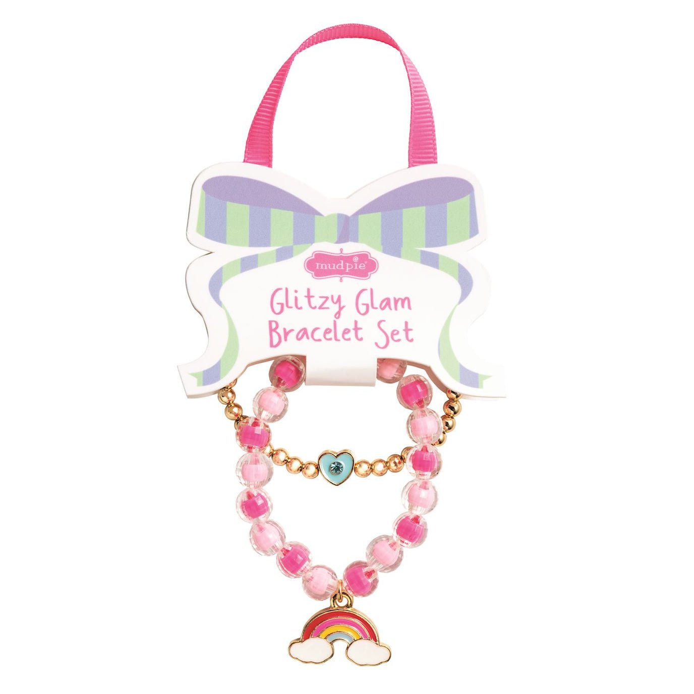 Glitzy Glam Rainbow Bracelet Set by Mud Pie at Confetti Gift and Party Tuscaloosa Alabama
