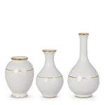Gold Accent White Vases by Raz Imports at Confetti Gift and Party Tuscaloosa Alabama