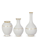 Gold Accent White Vases by Raz Imports at Confetti Gift and Party Tuscaloosa Alabama
