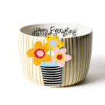 Gold Stripe Happy Everything Big Bowl by Happy Everything at Confetti Gift and Party Tuscaloosa Alabama