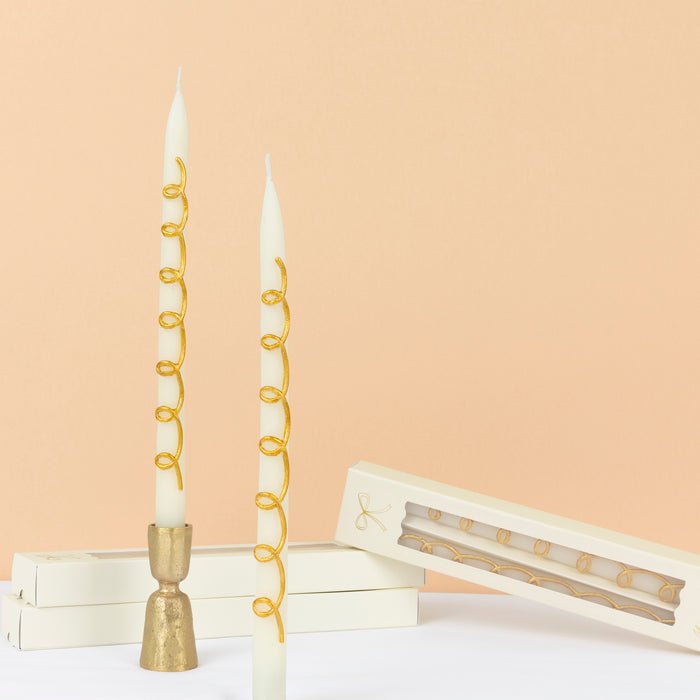 Gold Swirl Table Candles by Meri Meri at Confetti Gift and Party Tuscaloosa Alabama