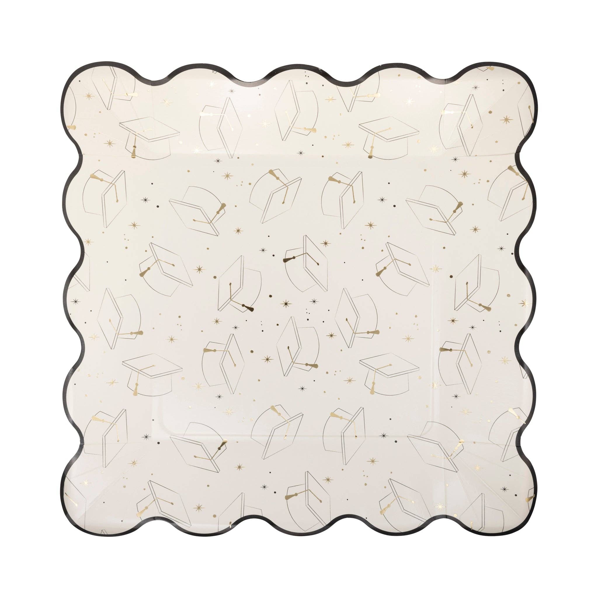 Graduation Cap Pattern 11" Plate by My Mind’s Eye at Confetti Gift and Party Tuscaloosa Alabama