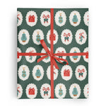 Green Cameo Christmas Wrapping Paper   by Vivie and Ash at Confetti Gift and Party Tuscaloosa Alabama