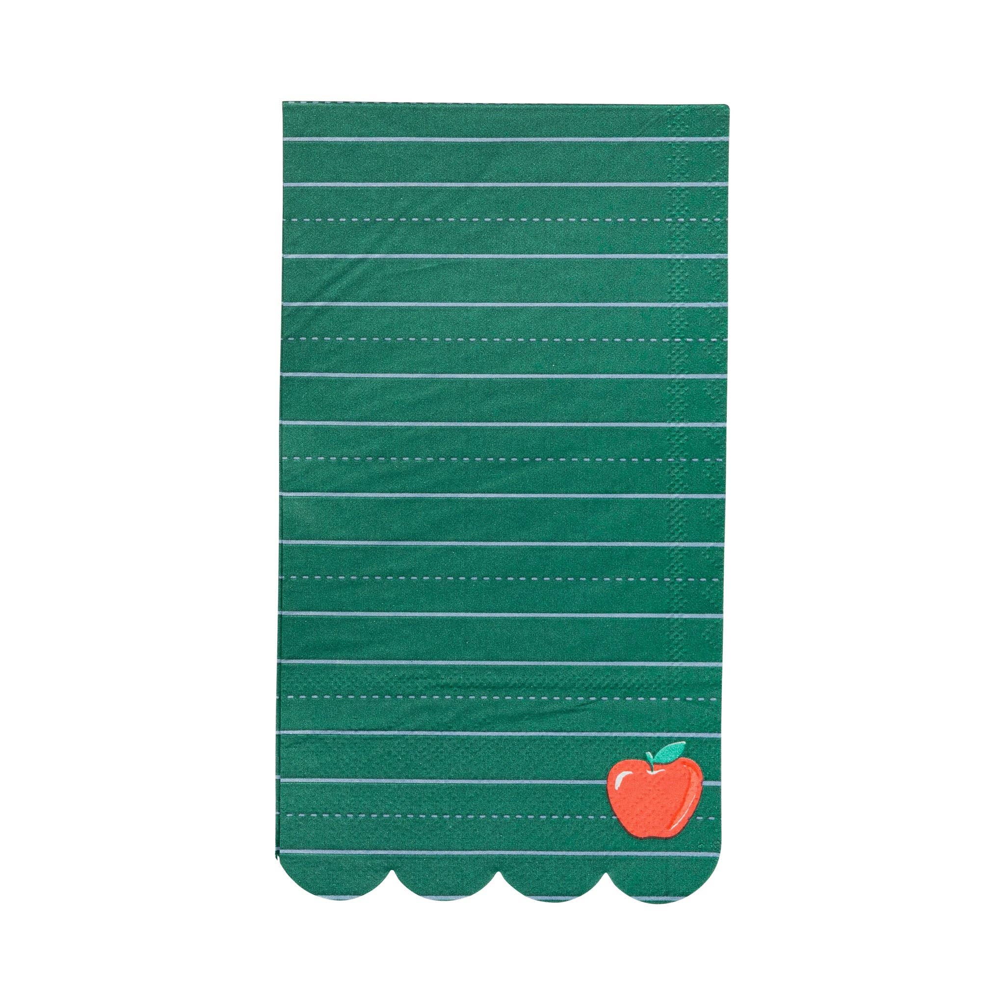 Green Ruled Paper Dinner Napkin
