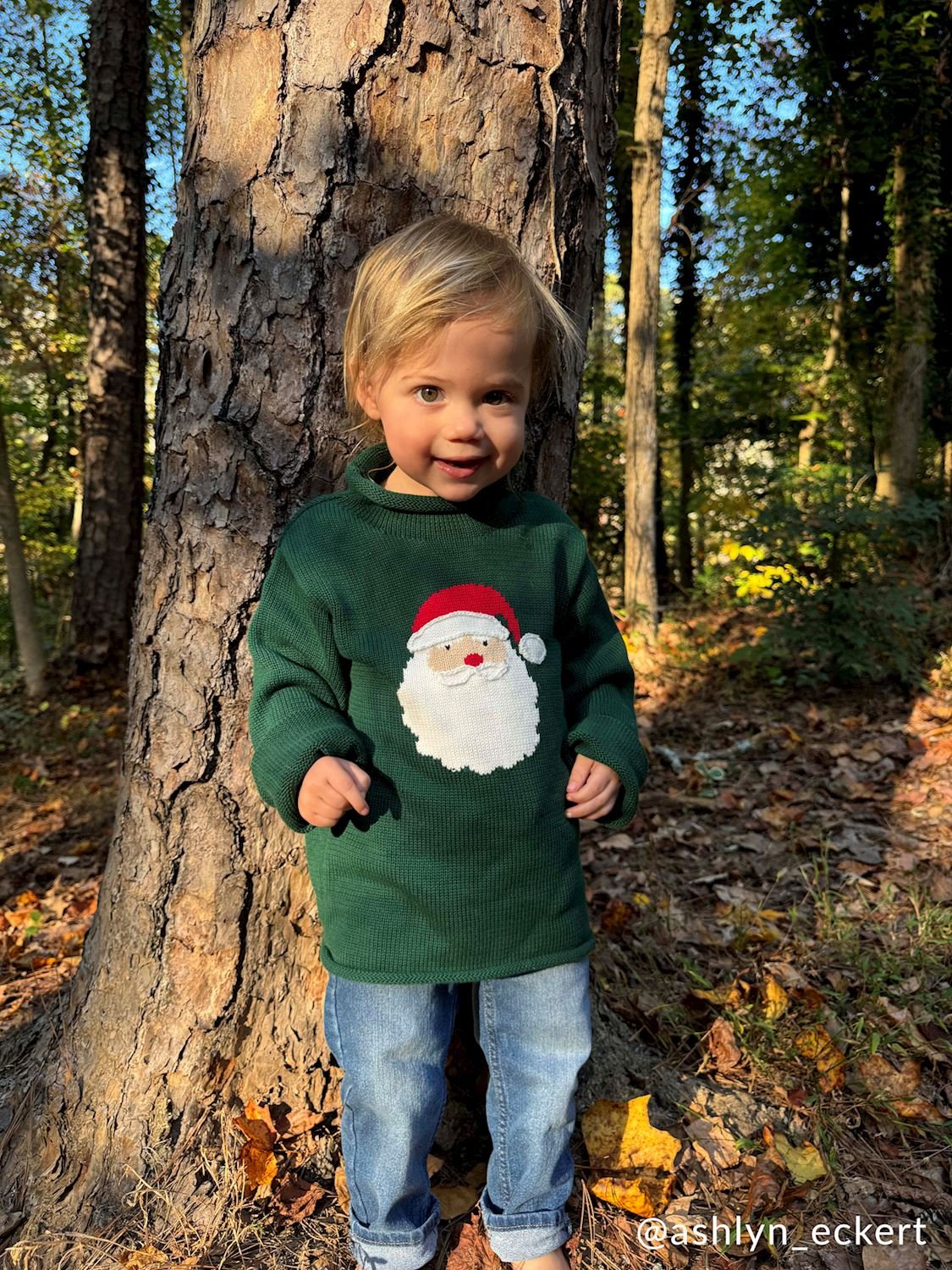 Green Santa Rollneck Sweater by Mud Pie at Confetti Gift and Party Tuscaloosa Alabama