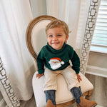 Green Santa Rollneck Sweater by Mud Pie at Confetti Gift and Party Tuscaloosa Alabama