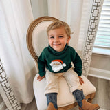 Green Santa Rollneck Sweater by Mud Pie at Confetti Gift and Party Tuscaloosa Alabama