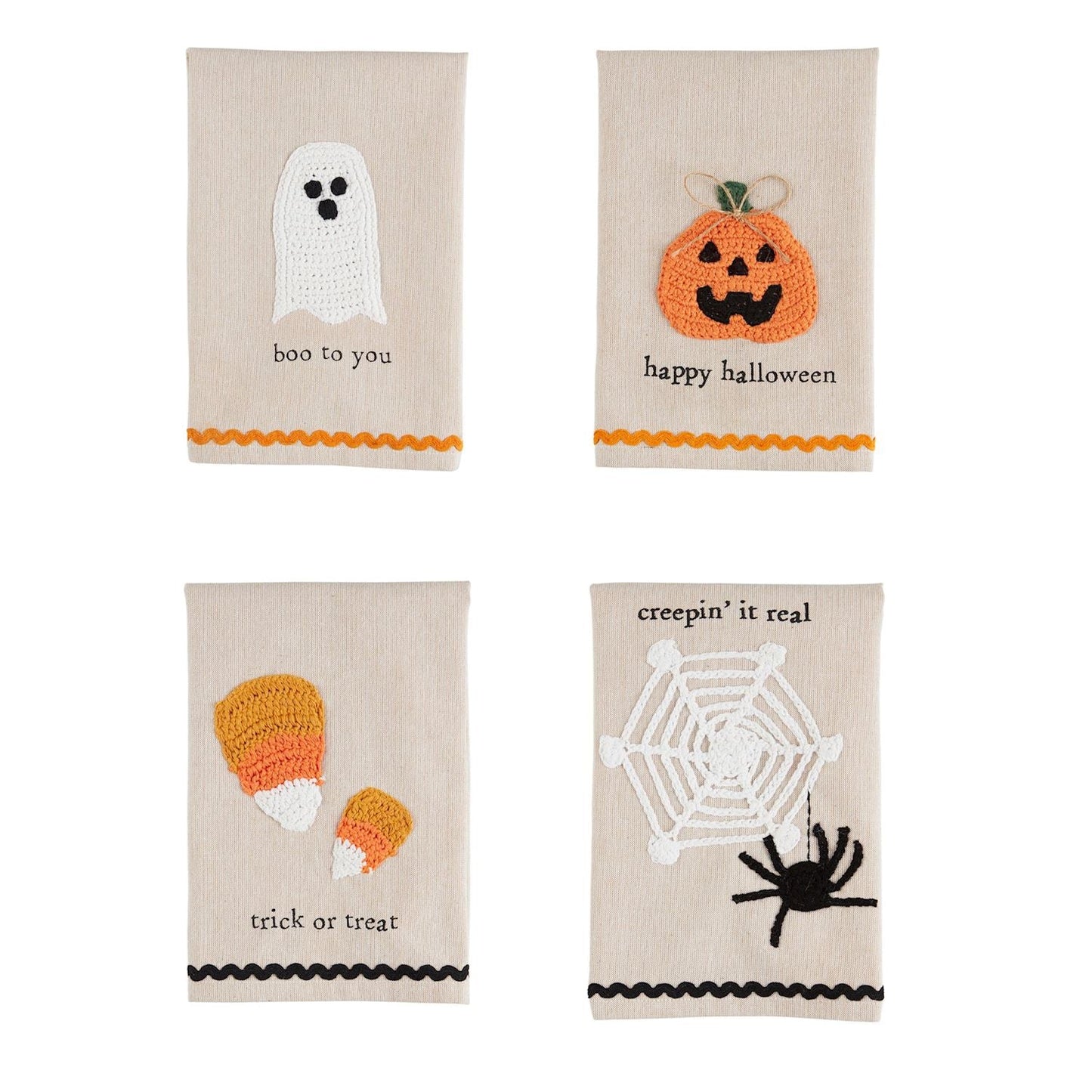 Halloween Crochet Towel by Mud Pie at Confetti Gift and Party