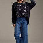 Halloween Sparkle Sweatshirt - Black by Mud Pie at Confetti Gift and Party Tuscaloosa Alabama