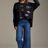 Halloween Sparkle Sweatshirt - Black by Mud Pie at Confetti Gift and Party Tuscaloosa Alabama