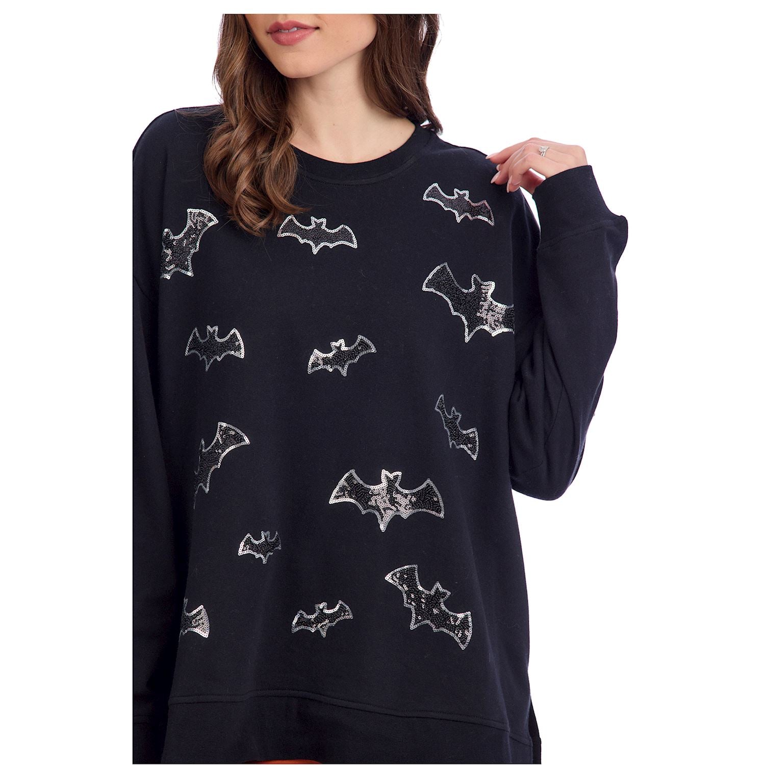 Halloween Sparkle Sweatshirt - Black by Mud Pie at Confetti Gift and Party Tuscaloosa Alabama