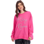 Halloween Sparkle Sweatshirt - Pink by Mud Pie at Confetti Gift and Party Tuscaloosa Alabama