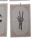 Cotton Chambray Printed Tea Towel, Halloween Image & Saying, 28"L x 18"W by Creative Co Op at Confetti Gift and Party