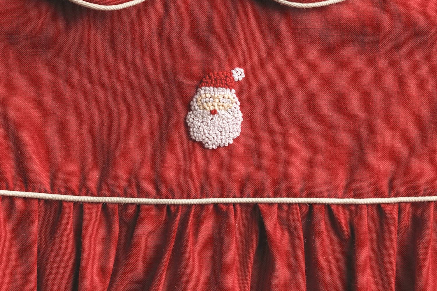 Hand - Embroidered Santa Baby Bubble – Christmas Outfit for Baby Girls by Mud Pie at Confetti Gift and Party Tuscaloosa Alabama