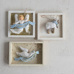 Handmade Wool Felt Angel Ornament with Embroidered Banner by Creative Co Op at Confetti Gift and Party Tuscaloosa Alabama