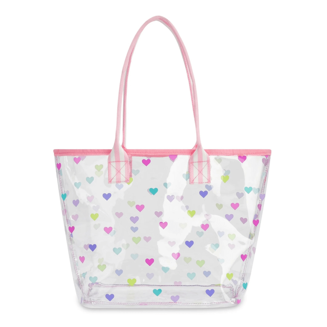 Heart Confetti Clear Tote Bag