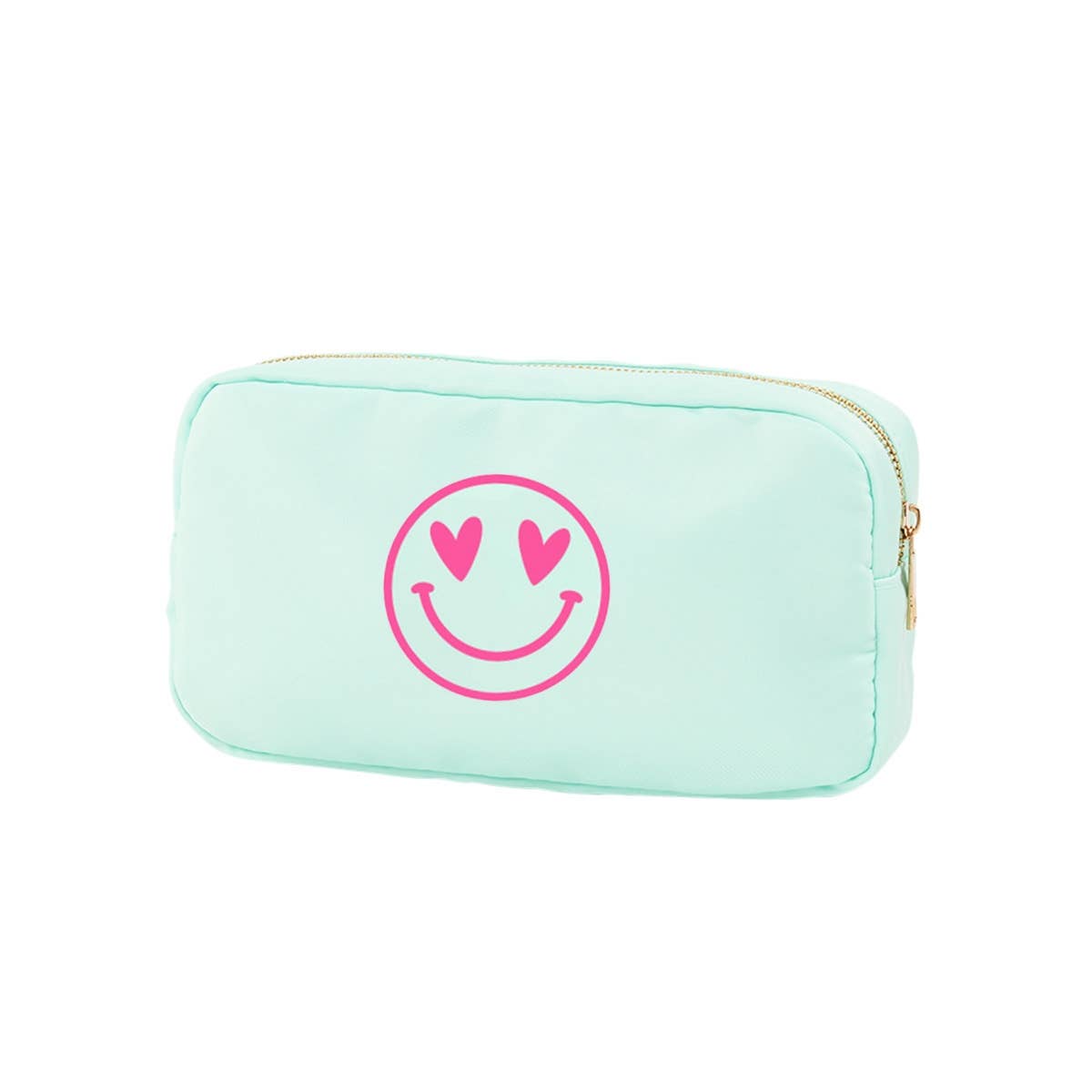 Heart Smiley Face Mint Logan Accessory Bag by Viv&Lou at Confetti Gift and Party