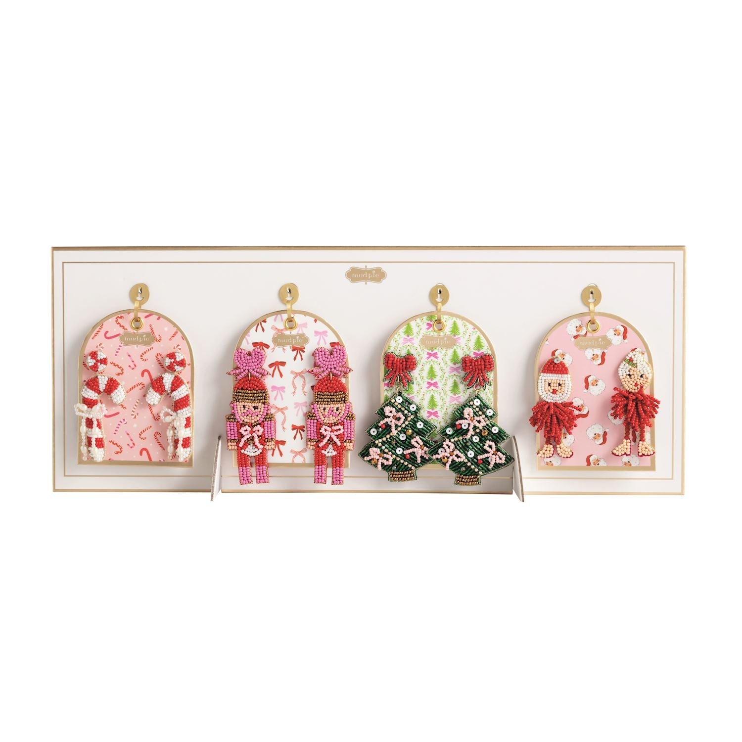 Holiday Beaded Earrings by Mud Pie at Confetti Gift and Party Tuscaloosa Alabama