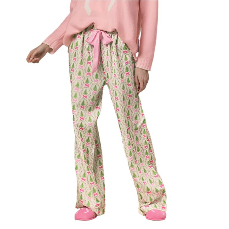 Holiday Bow Tree Pajama Pants by Mud Pie at Confetti Gift and Party Tuscaloosa Alabama