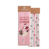 Holiday Cheer Paper Wine Bag Set by Mud Pie at Confetti Gift and Party Tuscaloosa Alabama