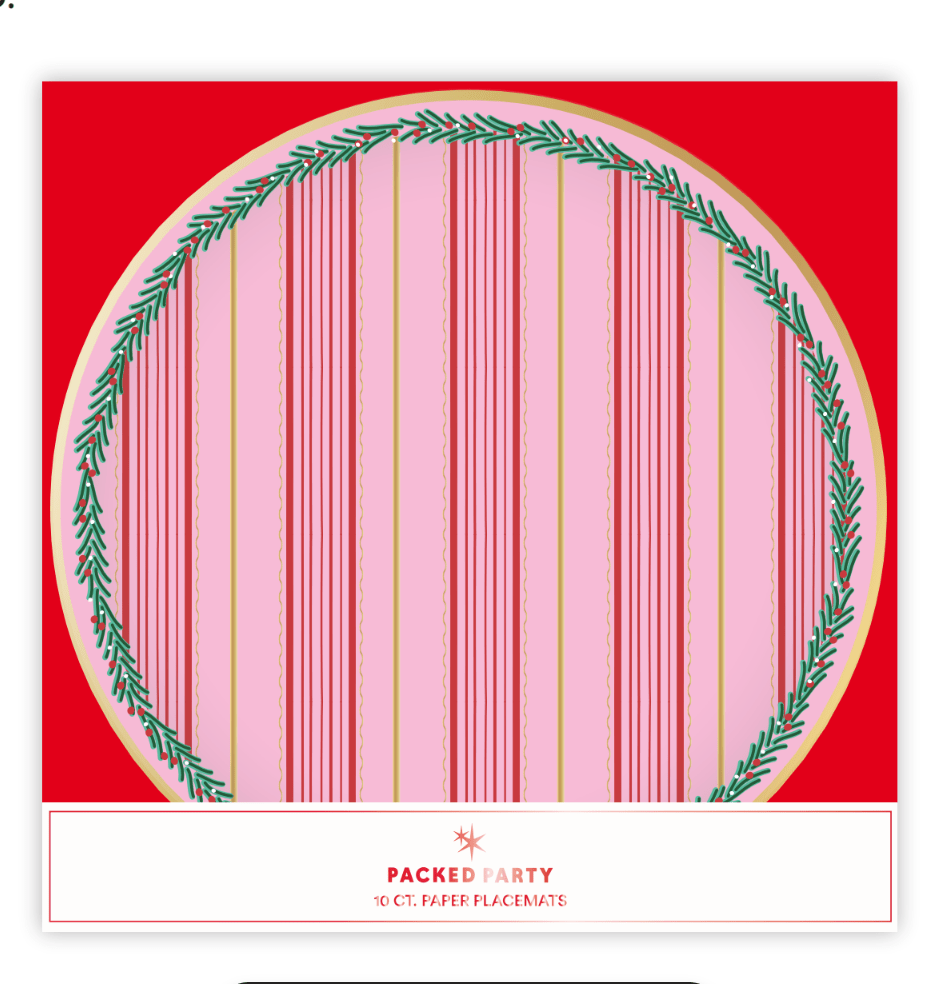 Holiday Fun Placemat by Packed Party at Confetti Gift and Party Tuscaloosa Alabama