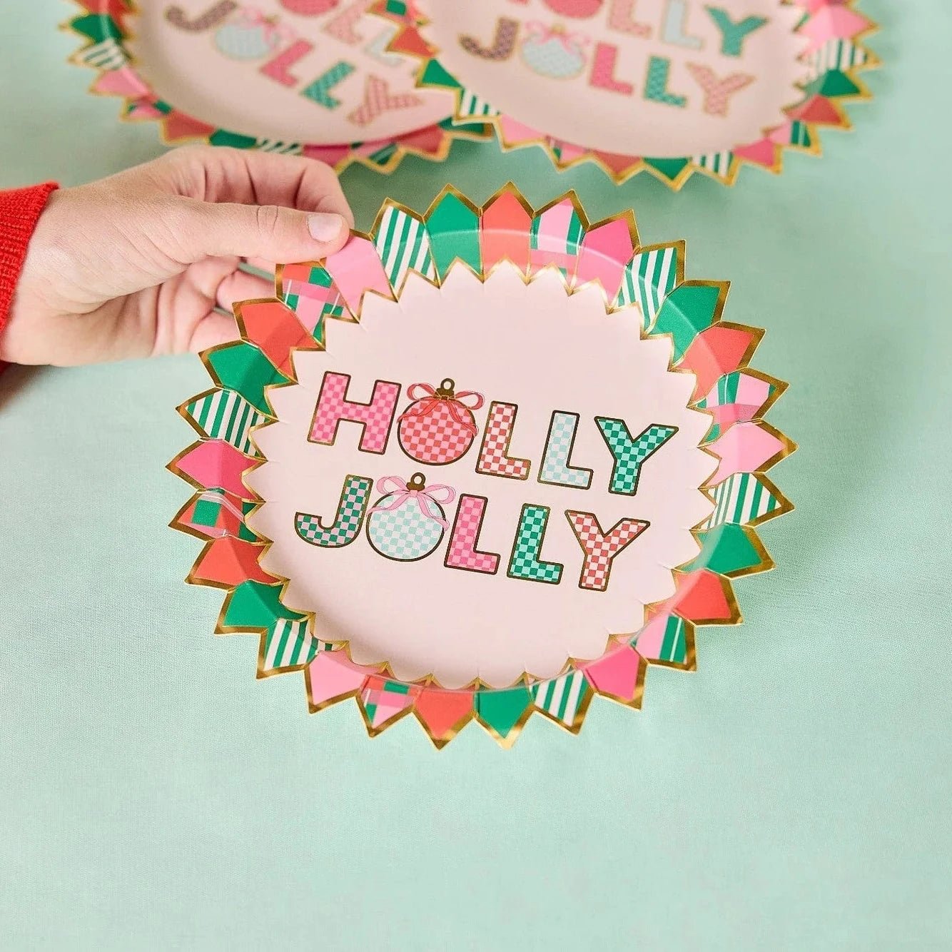 Holly Jolly Celebration Dessert Plate by Packed Party at Confetti Gift and Party Tuscaloosa Alabama
