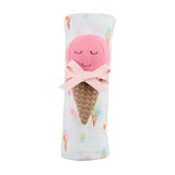 Ice Cream Swaddle & Rattle Set by Mud Pie at Confetti Gift and Party Tuscaloosa Alabama