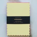Idlewild Co. - Mini Wave Shaped Notepad | Citron + Hot Coral Edge by Idlewild Co. at Confetti Gift and Party Tuscaloosa Alabama