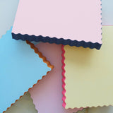 Idlewild Co. - Mini Wave Shaped Notepad | Citron + Hot Coral Edge by Idlewild Co. at Confetti Gift and Party Tuscaloosa Alabama