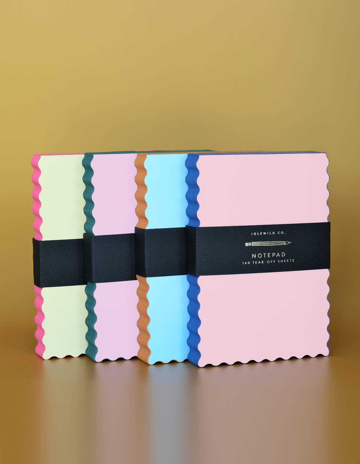 Idlewild Co. - Mini Wave Shaped Notepad | Peach + Indigo Edge by Idlewild Co. at Confetti Gift and Party Tuscaloosa Alabama