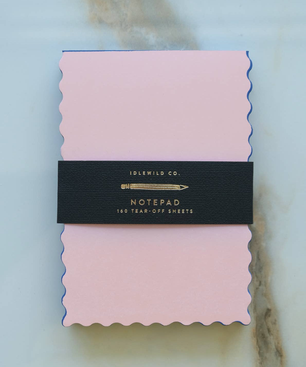 Idlewild Co. - Mini Wave Shaped Notepad | Peach + Indigo Edge by Idlewild Co. at Confetti Gift and Party Tuscaloosa Alabama