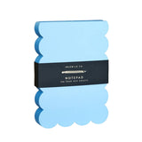 Idlewild Co. scallop die-cut notepad in blue with blank tear-off sheets