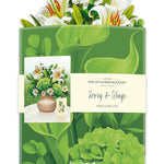 Ivory & Sage Floral Pop Up Greeting Card by FreshCut Paper LLC at Confetti Gift and Party Tuscaloosa Alabama