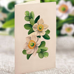 Ivory & Sage Floral Pop Up Greeting Card by FreshCut Paper LLC at Confetti Gift and Party Tuscaloosa Alabama