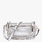 Jen & Co. - M2226CR Jessica Clear Crossbody w/ Chain by Jen & Co. at Confetti Gift and Party Tuscaloosa Alabama