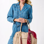 🖤 Jessie Bowling Bag –Stone by Shiraleah at Confetti Gift and Party Tuscaloosa Alabama