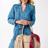 🖤 Jessie Bowling Bag –Stone by Shiraleah at Confetti Gift and Party Tuscaloosa Alabama